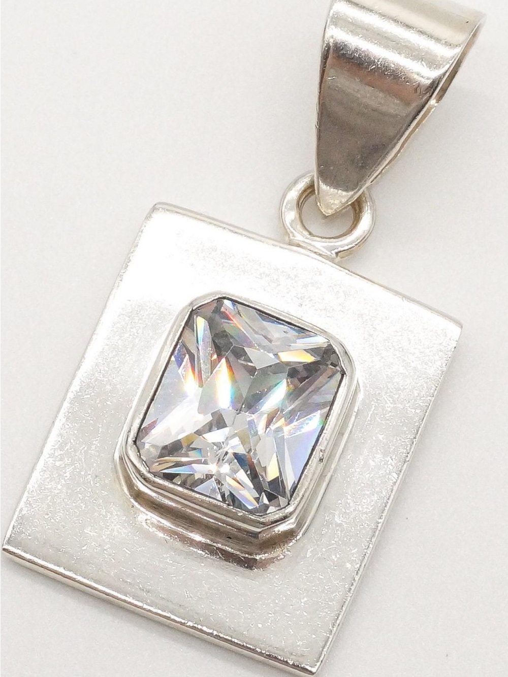 Designer Silpada Retired Cubic Zirconia Sterling Silver Pendant